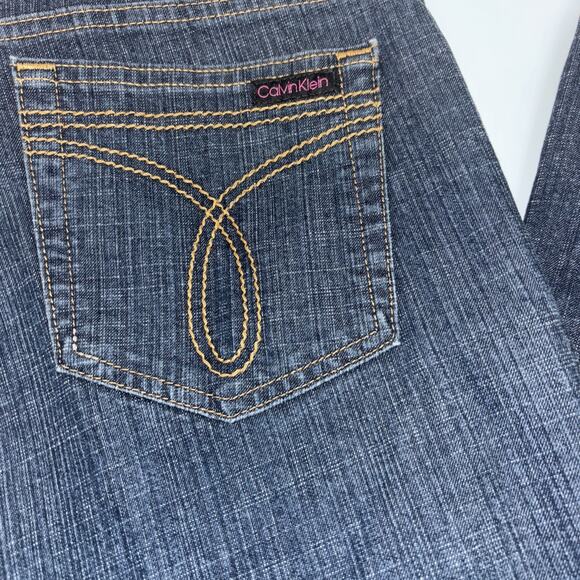 Calvin Klein Womens Jeans Size 13 Bootcut Mid Rise Flare Denim Casual‎ Y2K 70’s - Picture 2 of 12